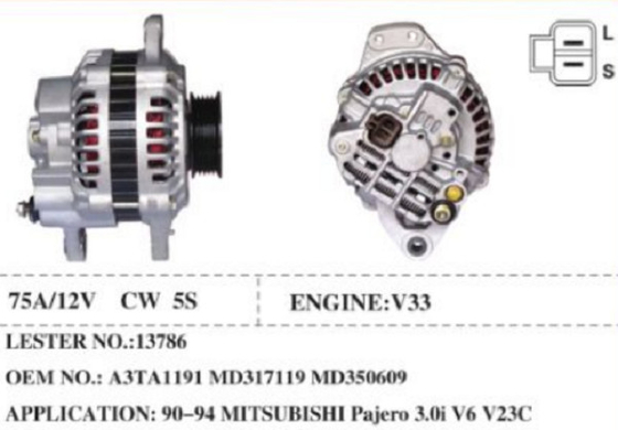 A3TA1191 MD317119 MD350609 Alternator samochodowy dla 90-94 Mitsubishi Pajero 3.0i V6 V23c